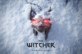 The Witcher: A mask partially buried in some snow.